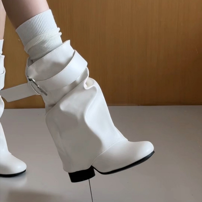 New Women Slouchy Mid Calf Lea - огляд і ціна Belt Buckle Blank